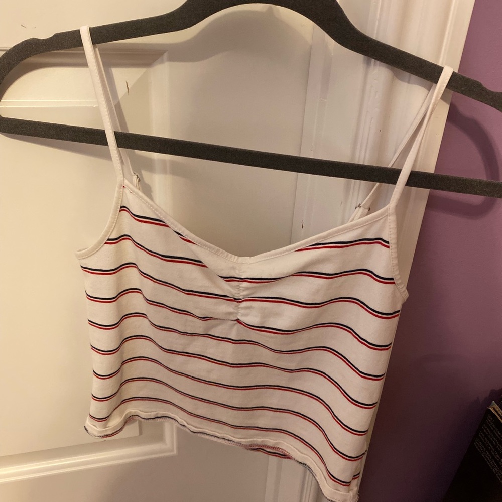 Good Luck Gem red white and blue tank top
